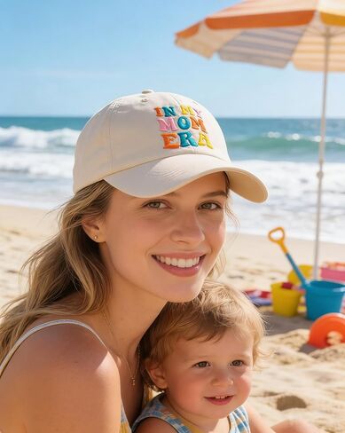 in My Mom Era Baseball Cap, New Mom Gifts for Women, Mothers Day Birthday Gift Ideas for Mama, Wife Beige in Saudi Arabia