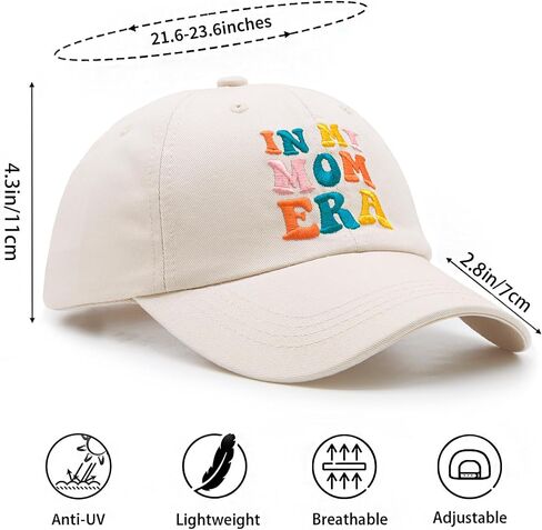 in My Mom Era Baseball Cap, New Mom Gifts for Women, Mothers Day Birthday Gift Ideas for Mama, Wife Beige in Saudi Arabia