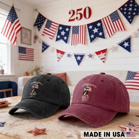 Personalized Descendant of A Patriot Hat, 250th Anniversary USA 1776-2026, Custom Ancestor Name Washed Denim Cap, Heritage Dad Hat, for Daughter, Son, 4th of July in Saudi Arabia