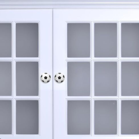 8pcs Cabinet Drawer Pulls Football Soccer Wardrobe Handles Small Decorative Door Knobs for Room Furniture Cabinet Pulls in Kuwait