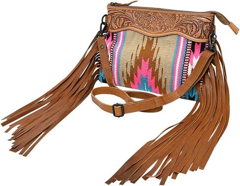 American Darling Cross Body Hand Tooled Saddle Blanket Genuine Leather Western Women Bag Handbag Purse | Crossbody for Cute in Kuwait