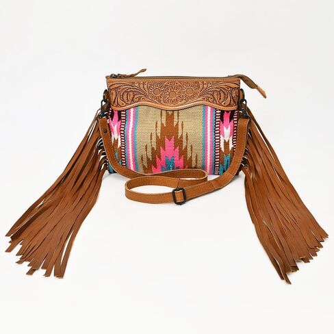 American Darling Cross Body Hand Tooled Saddle Blanket Genuine Leather Western Women Bag Handbag Purse | Crossbody for Cute in Kuwait