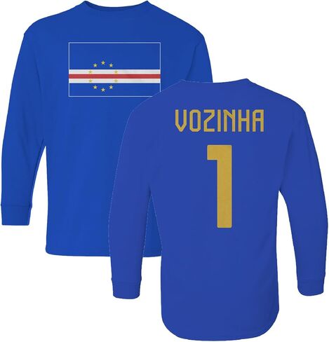 Cape Verde Pride Vozinha 1 Two-Sided Jersey Style Youth Long Sleeve T-Shirt in Saudi Arabia