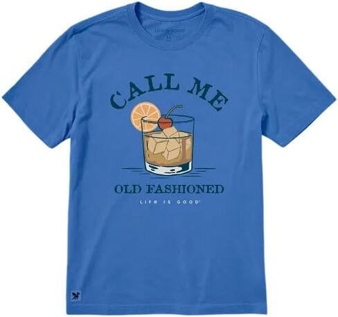 Life is Good Men's Call Me Old Fashioned Short Sleeve Crusher Tee in Kuwait