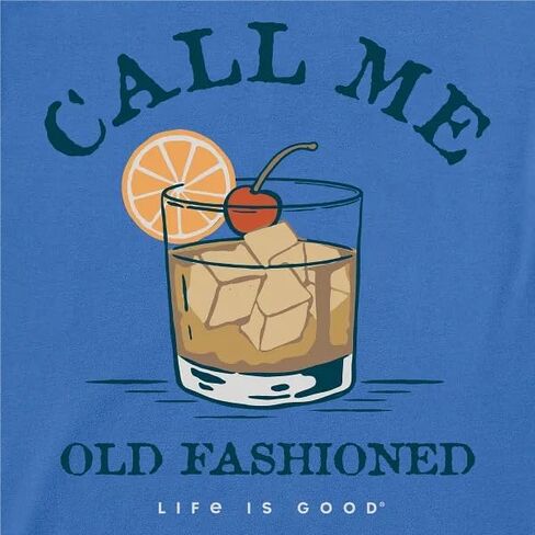 Life is Good Men's Call Me Old Fashioned Short Sleeve Crusher Tee in Kuwait