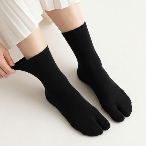 36 Pairs Tabi Socks Women, Flip Flop Socks for Women - Japanese Split Toe Ankle Sock, 3 Colors (Black/White/Gray), Poly-Cotton Blend, 11.8" Length in Saudi Arabia