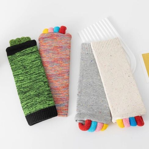 Toe Separator Socks Comfortable Alignment Socks Washable Massage Socks for Sport Yoga Pink in Kuwait