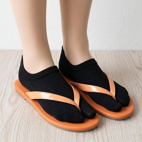 Andibro 4 Pairs Low Cut Tabi Socks, Japanese Split Toe Ankle Short Socks Flip Flop Tabi Socks for Men Women Geta Sneaker Loafer Boat Shoes Flats in Kuwait