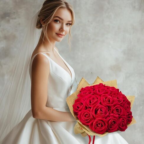 10 PCS Velvet Fake Red Roses Artificial Red Flowers Bulk, Silk Faux Roses with Stems for Wedding Centerpieces Bridal Bouquets Home Decorations Floral Arrangements in Saudi Arabia