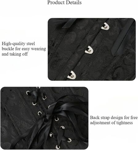 Steampunk Black Corset Dress Victorian Gothic Corset Dress for Women Renaissance Style in Saudi Arabia