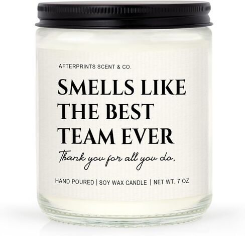 Afterprints Boss Gifts for Women Men, Best Team Ever Candle, Employee Appreciation Gifts, Team Appreciation, Christmas Farewell Gift for Coworker, Boss Lady, Staff, 7oz Lavender Scented Candles in Saudi Arabia