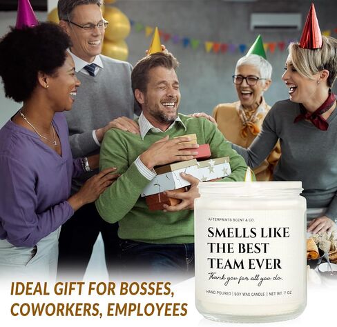 Afterprints Boss Gifts for Women Men, Best Team Ever Candle, Employee Appreciation Gifts, Team Appreciation, Christmas Farewell Gift for Coworker, Boss Lady, Staff, 7oz Lavender Scented Candles in Saudi Arabia