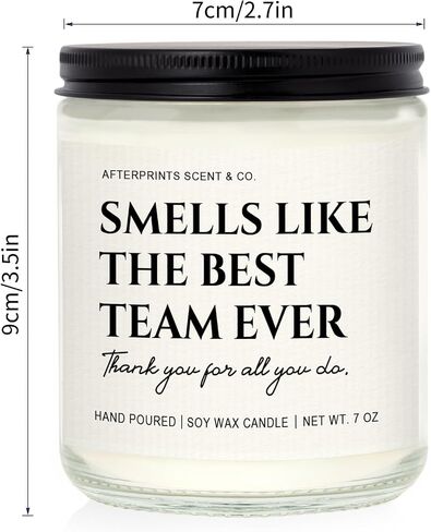 Afterprints Boss Gifts for Women Men, Best Team Ever Candle, Employee Appreciation Gifts, Team Appreciation, Christmas Farewell Gift for Coworker, Boss Lady, Staff, 7oz Lavender Scented Candles in Saudi Arabia