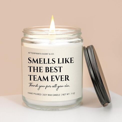 Afterprints Boss Gifts for Women Men, Best Team Ever Candle, Employee Appreciation Gifts, Team Appreciation, Christmas Farewell Gift for Coworker, Boss Lady, Staff, 7oz Lavender Scented Candles in Saudi Arabia