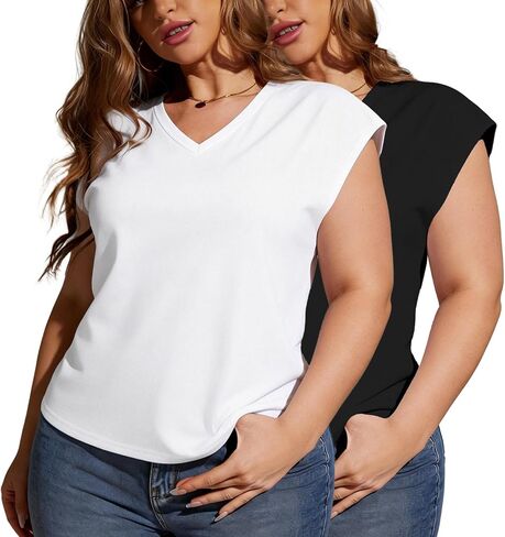 Women's Plus Size Camisole Tops, Basic Soft Knit Slim Fit Tank Tops in Saudi Arabia