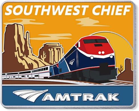 Amtrak Southwest Chief Route Collector Edition Cloisonne Lapel Hat Pin Heritage Livery in Saudi Arabia