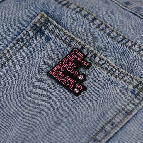 Crap Turns Out This Is My Circus And Those Are My Monkeys, Sarcastic Office Chaos Humor Enamel Pin, Sarcastic Workplace Humor Pin Brooch For Sarcastic Coworker Sassy Boss Manager, Circus Monkey Sarcasm Brooch Badge, Chaotic Sarcasm Lapel Badges, Work Life in Saudi Arabia
