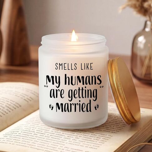 MULCHUM Lavender Scented Soy Candle for Pet Lover Wedding Gifts, Natural Soy Wax Jar Candle, Bridal Shower Funny Engagement Gift for Women Couples Pet Owners, 7oz 45 Hours Long Lasting Burn in Saudi Arabia