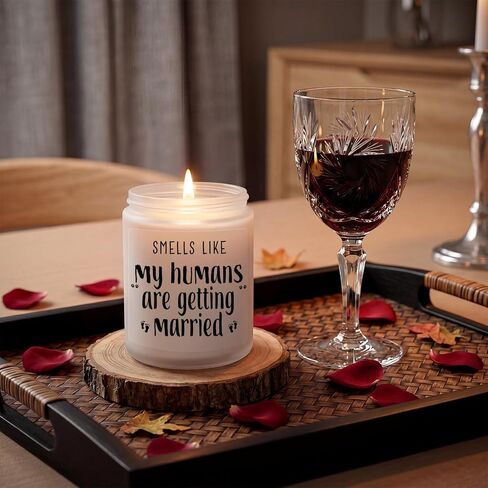 MULCHUM Lavender Scented Soy Candle for Pet Lover Wedding Gifts, Natural Soy Wax Jar Candle, Bridal Shower Funny Engagement Gift for Women Couples Pet Owners, 7oz 45 Hours Long Lasting Burn in Saudi Arabia