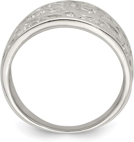 JewelryWeb خاتم من الفضة الإسترليني عيار 925 مصقول بتصميم دوامة بعرض 11 مم للنساء in Kuwait