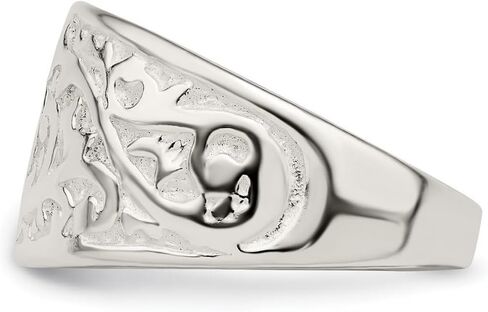 JewelryWeb خاتم من الفضة الإسترليني عيار 925 مصقول بتصميم دوامة بعرض 11 مم للنساء in Kuwait