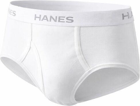 ملابس داخلية للرجال من Hanes، ملابس داخلية قطنية كاملة الارتفاع، ملابس داخلية ماصة للرطوبة، أبيض، 8 قطع - متوسط in Kuwait