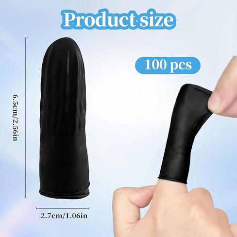 100 Pcs Disposable Finger Cots, Finger Protectors, Finger Gloves for Manicure,Beauty, Massage, Industrial Use in Saudi Arabia