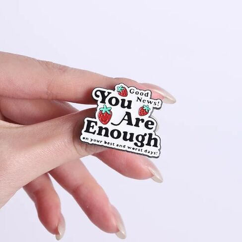 Mental Health Enamel Pin Set - 12 Pcs Positive Affirmation Enamel Pins, Inspirational Quote Lapel Pins for Backpack, Hat, Jacket, Cute Aesthetic Self Love Gifts in Saudi Arabia