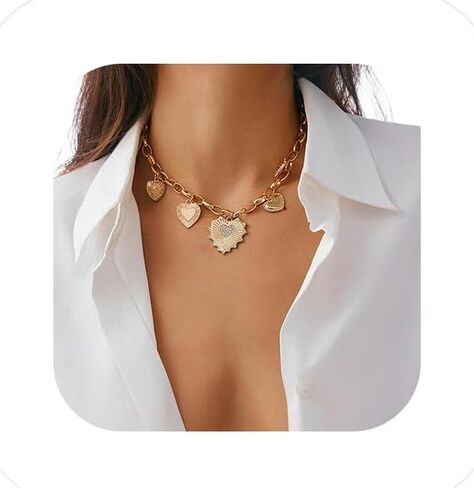 Simple Metal Link Chain Sexy Rhinestone Heart Pendant Tassel Clavicle Necklace Gothic Hip Hop Necklace Festival Body Jewelry for Women in Kuwait