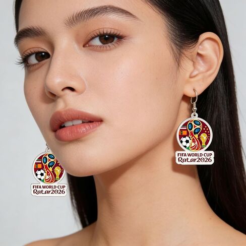 Soccer Dangle Earrings for Women, 3D Football Drop Earrings, Sport Themed Jewelry for Game Day, Cute Soccer Ball Earrings for Sports Fans, Summer Trendy Accessories Gift in Kuwait