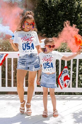 2 أزواج الأقراط الوطنية 4th من يوليو أقراط للنساء مطرز رسالة USA استرخى أقراط عيد الاستقلال مجوهرات هدية in Kuwait