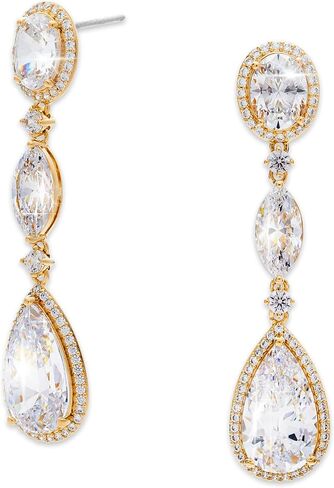Nadri Teardrop Earrings for Women - 18k-Gold-Plated Dangle Earrings for Women - Bridal Gifts and Wedding Jewelry - Hypoallergenic Jewelry in Saudi Arabia