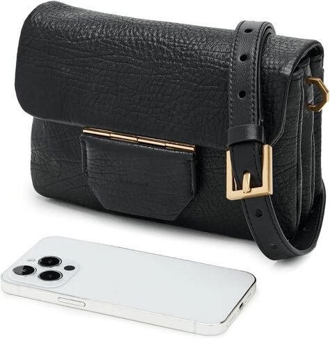 AllSaints Women's Handbags Jupiter Grain Xbody Black in Kuwait