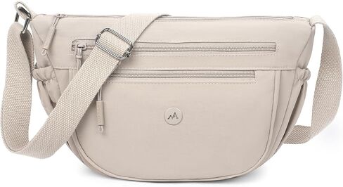 RNIEGA Crescent Bag Crossbody Bags for Women Nylon Sling Shoulder Purse Multiple Pockets with Adjustable Strap in Saudi Arabia