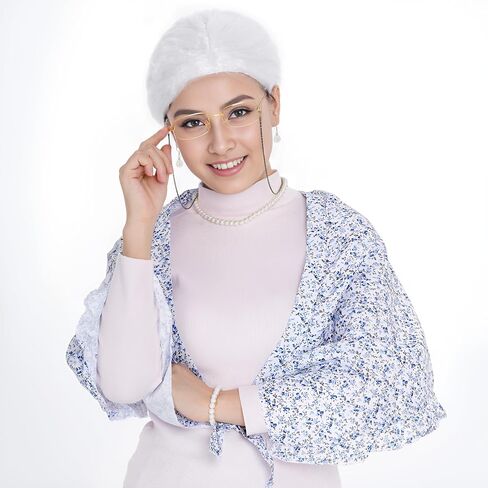 choyaxo Old Lady Costume 100 Days of School Costume Grandma Costume for Halloween Granny Dress Up in Kuwait