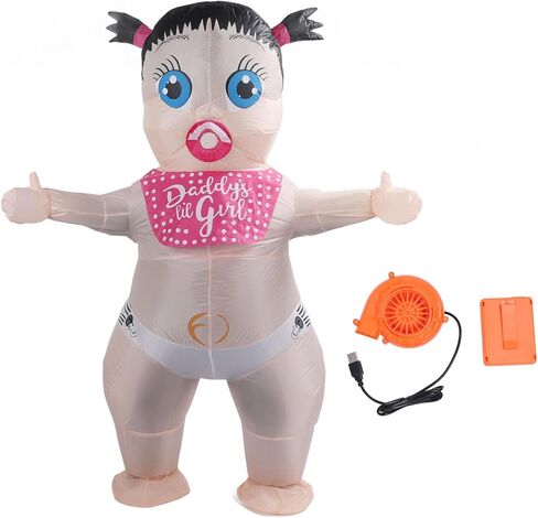 Inflatable Boo Boo Baby Costume Girl Baby Inflatable Costume Blow Up Adult Costume for Cosplay Party in Saudi Arabia