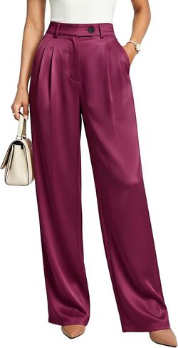 Women's Wide Leg Pants Dress Pant High Waisted Slacks Trousers Business Casual Pants in Saudi Arabia