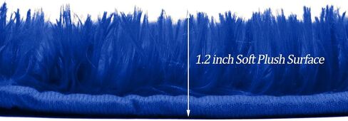 Reyox 3 Pieces Shaggy Bath Mat Set, Soft Absorbent Plush Microfiber Bathroom Rugs, Non Slip Bath Rugs Royal Blue 3 PCS in Saudi Arabia