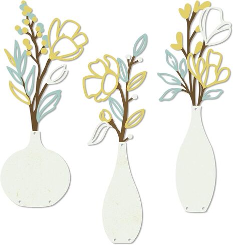 Putuo Decor Metal Flowers Wall Decor, 2PCS Metal Sunflower Floral Wall Art, Minimalist Wall Sculptures for Living Room, Bedroom, Bathroom, Kitchen, Elegant Home Decor in Kuwait