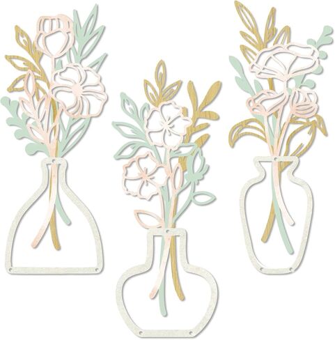 Putuo Decor Metal Flowers Wall Decor, 2PCS Metal Sunflower Floral Wall Art, Minimalist Wall Sculptures for Living Room, Bedroom, Bathroom, Kitchen, Elegant Home Decor in Kuwait