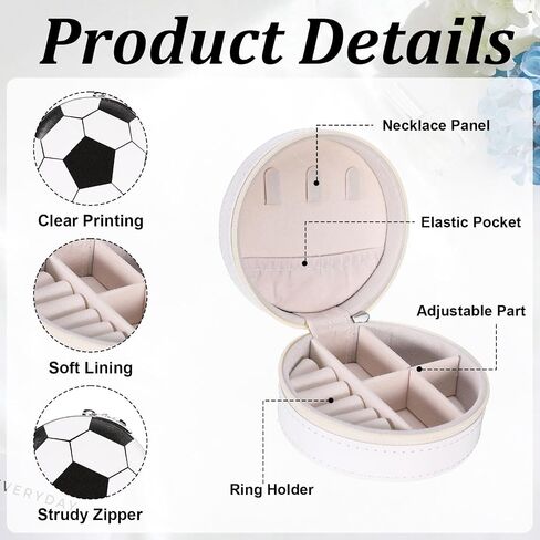 12 Pcs Soccer Team Gifts - Soccer Gifts Bulk Jewelry Boxes Mini Travel Jewelry Case for Players & Coaches in Saudi Arabia