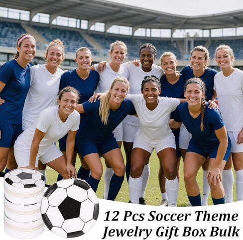 12 Pcs Soccer Team Gifts - Soccer Gifts Bulk Jewelry Boxes Mini Travel Jewelry Case for Players & Coaches in Saudi Arabia