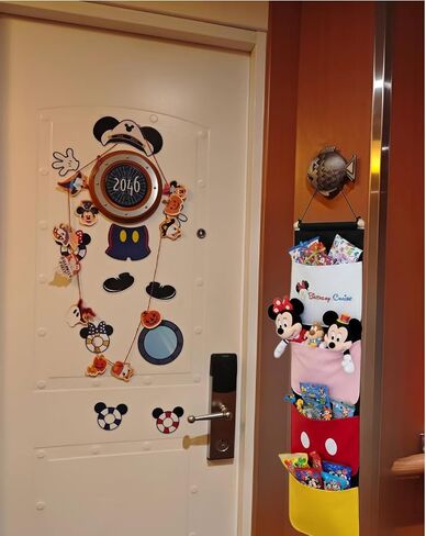 4 Pocket Fish Extender for Disney Cruise Door, Felt Hanging Organizer for Fish Extender Gift Exchange, HTV-Friendly Personalized Door Mail Bag (Mouse) in Saudi Arabia