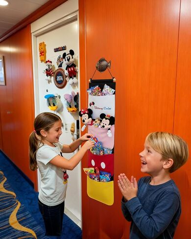 4 Pocket Fish Extender for Disney Cruise Door, Felt Hanging Organizer for Fish Extender Gift Exchange, HTV-Friendly Personalized Door Mail Bag (Mouse) in Saudi Arabia