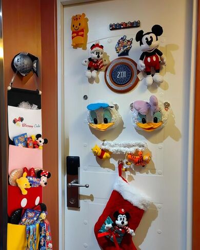 4 Pocket Fish Extender for Disney Cruise Door, Felt Hanging Organizer for Fish Extender Gift Exchange, HTV-Friendly Personalized Door Mail Bag (Mouse) in Saudi Arabia