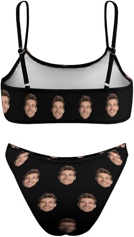 Custom Bathing Suit with Face Customized Funny Swimsuit for Women Face Bikini Sets Personalized Swimsuits for Swimming Party in Kuwait