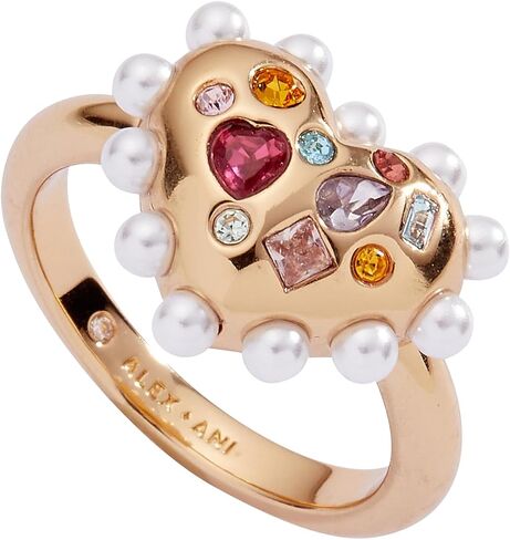 خاتم بيان القلب من Alex and Ani Gemmy، ذهبي لامع in Kuwait