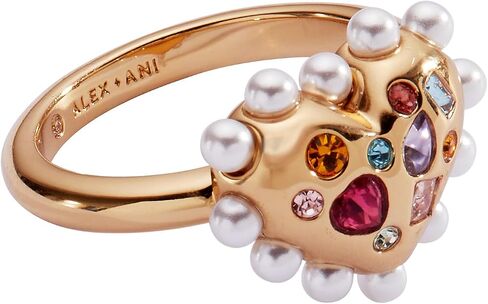 خاتم بيان القلب من Alex and Ani Gemmy، ذهبي لامع in Kuwait