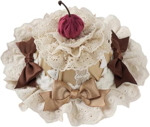 Lolita Mini Top Hat Cake Cocktail Tea Party Fascinator Women Bow Mini Top Hat Lolita Hair Accessories in Saudi Arabia