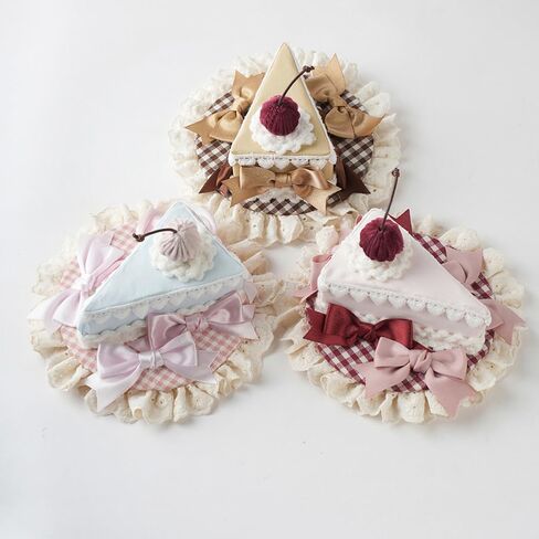 Lolita Mini Top Hat Cake Cocktail Tea Party Fascinator Women Bow Mini Top Hat Lolita Hair Accessories in Saudi Arabia